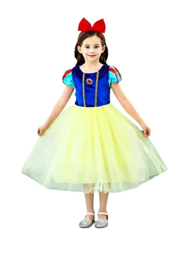 UKR Kids Snow White Princess Dress – Fairytale Storybook Costume for Girls 3-5 (110 cm) | Perfect for World Book Day & Halloween | Enchanted Princess Dress for Toddlers - Image 1