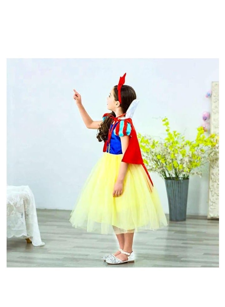 UKR Kids Snow White Princess Dress – Fairytale Storybook Costume for Girls 3-5 (110 cm) | Perfect for World Book Day & Halloween | Enchanted Princess Dress for Toddlers - Image 4