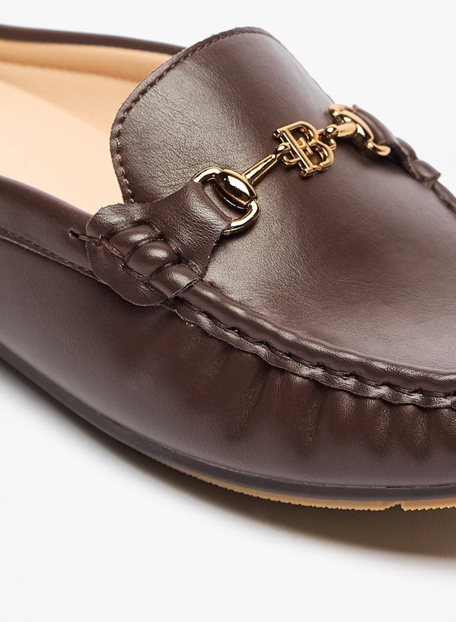 Flora Bella By Shoexpress Solid Slip-On Mules with Metal Accent  - Image 5