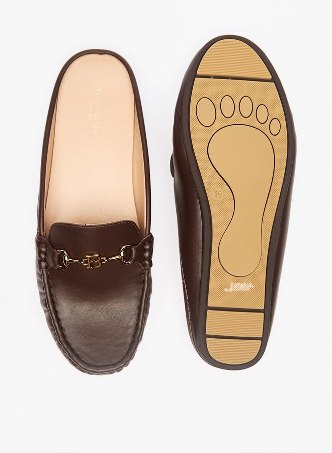 Flora Bella By Shoexpress Solid Slip-On Mules with Metal Accent  - Image 4