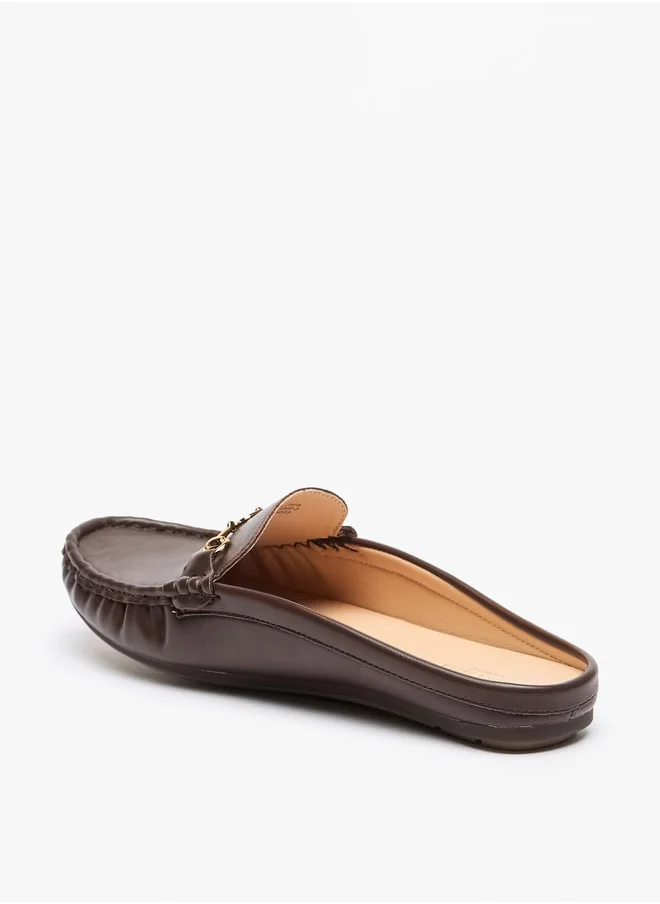 فلورا بيلا من شو إكسبرس Solid Slip-On Mules with Metal Accent