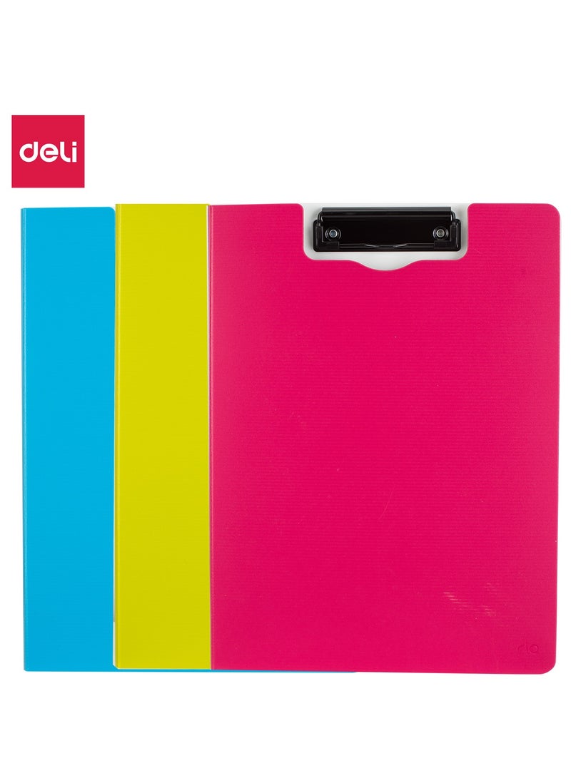 Deli EF75002 Clipboard A4 with Cover Assorted Colors 鈥?Ideal for Office, School, and Personal Use - Image 1