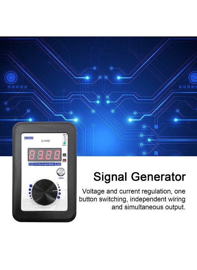 Generic - 0-10V 0-22mA Voltage Current Source Signal Generator Portable Signal Generator Infinitely Adjustable Knob - Image 1