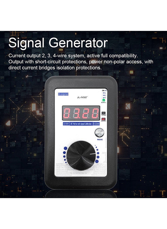 Generic - 0-10V 0-22mA Voltage Current Source Signal Generator Portable Signal Generator Infinitely Adjustable Knob - Image 1
