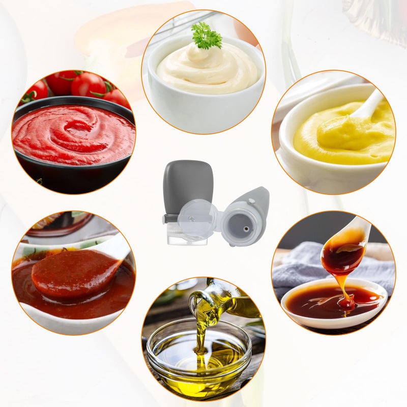 RONRONS 4 Pack 1oz TSA Approved Leakproof Silicone Travel Squeeze Bottles for Toiletries, Shampoo, Salad Dressing, Travel Essentials - Image 5