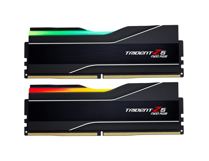 G.Skill ذاكرة G.SKILL Trident Z5 Neo RGB (AMD Expo) DDR5 سعة 32GB (2x16GB) 6000MT/s CL30-38-38-96 1.35V لسطح المكتب - أسود غير لامع (F5-6000J3038F16GX2-TZ5NR) - Image 1