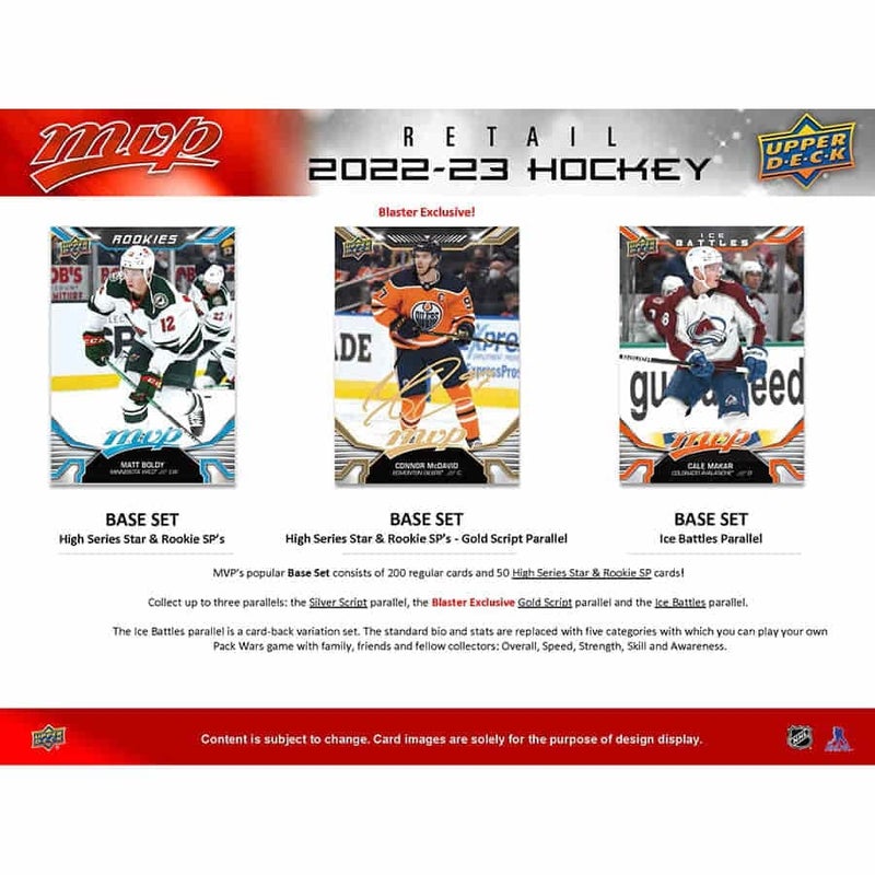 أبير ديك مجموعة بطاقات التداول لموسم 2022-23 من Upper Deck MVP Hockey Trading Cards Factory - Image 3