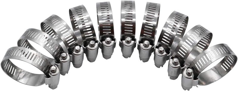 ROADFORMER 2.75" Worm Gear Hose Clamp - SAE 44 Size, Full Stainless Steel with 1/2" Band Width, Working Range 59mm - 81mmHose Clamps,10 Pack - Image 3