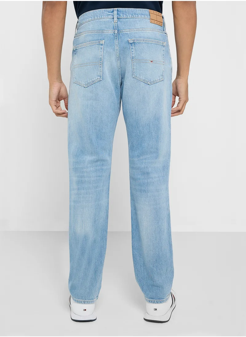 TOMMY JEANS Light Wash Straight Fit Jeans