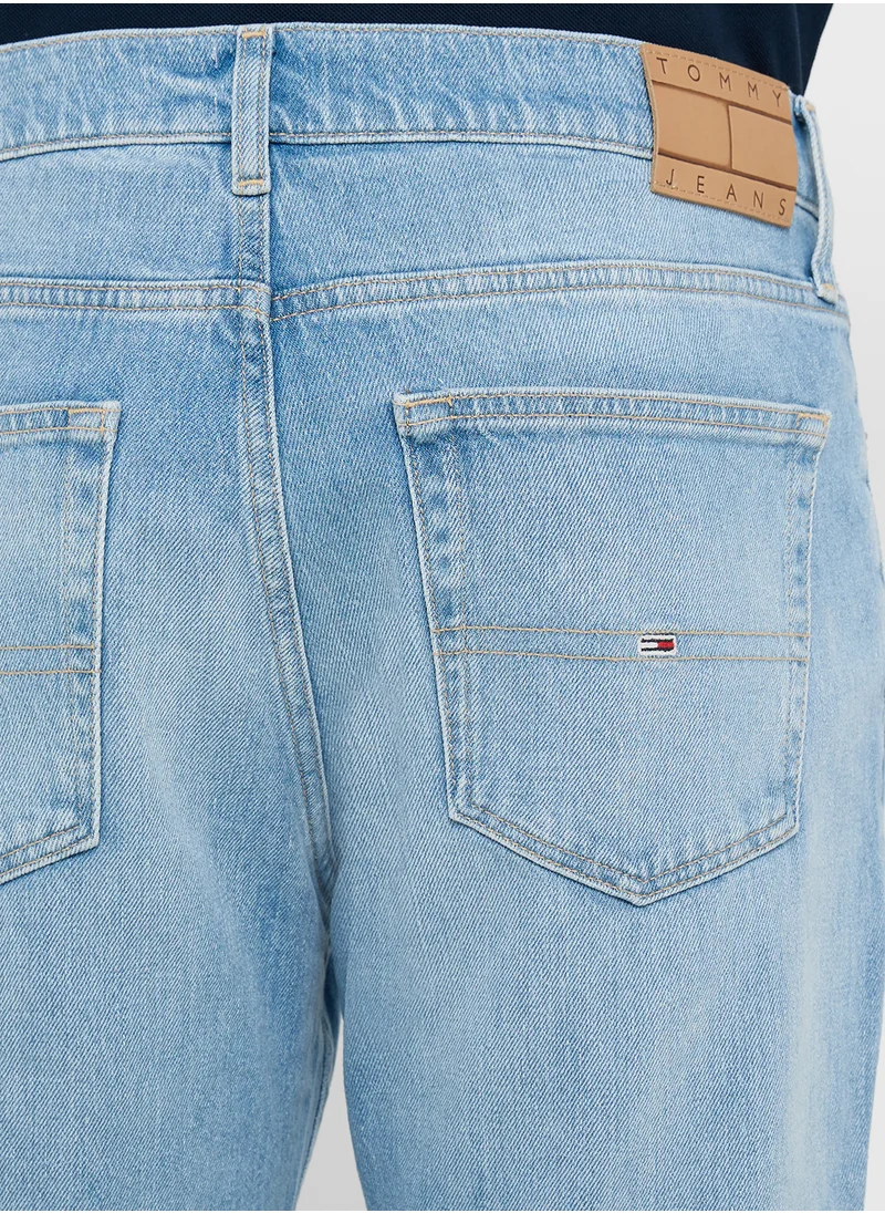 TOMMY JEANS Light Wash Straight Fit Jeans