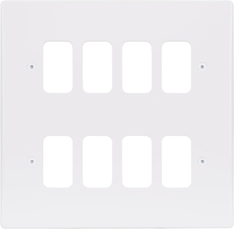 Schneider Electric Ultimate 8 Gang Moulded Front Plate - Image 1