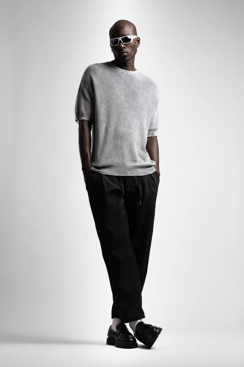 Catch Distressed Detail Knitted T-Shirt