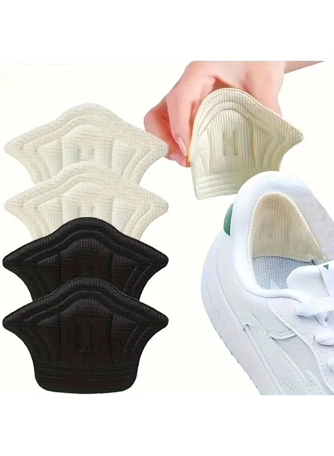 White Sports Shoes Insoles Anti Wear Foot Protection Pads Back Stickers Antislip Grip Minimalist Design Lightweight Insole High Quality Adhesive Shoe Inserts Cushioned Pads Daily Wear Athletes 9 Pairs 18 Pieces - Image 4