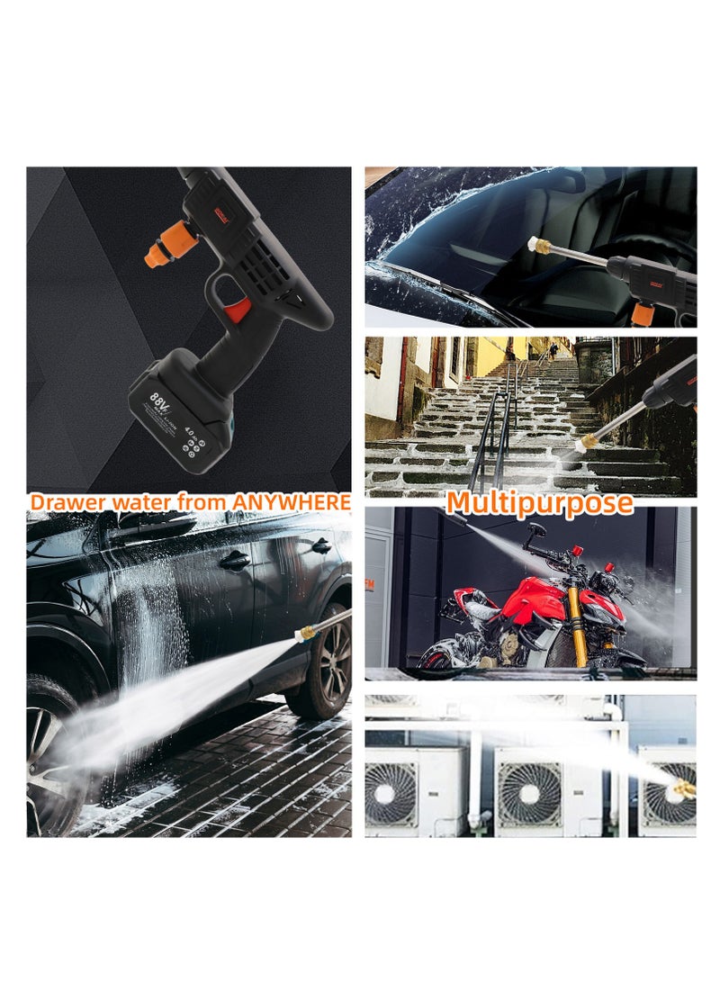 BONAI Powerful Cordless Electric High Pressure Washer with Dual Large Capacity Batteries - Ideal for Effortless Car Washing - Image 4