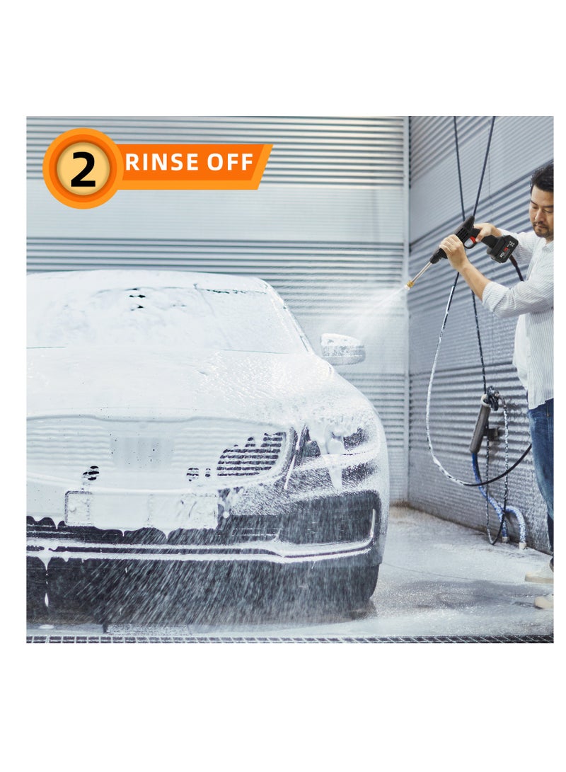 BONAI Powerful Cordless Electric High Pressure Washer with Dual Large Capacity Batteries - Ideal for Effortless Car Washing - Image 5