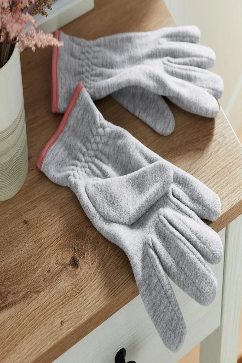 Tchibo Women Fleece Gloves, Grey  - Image 1