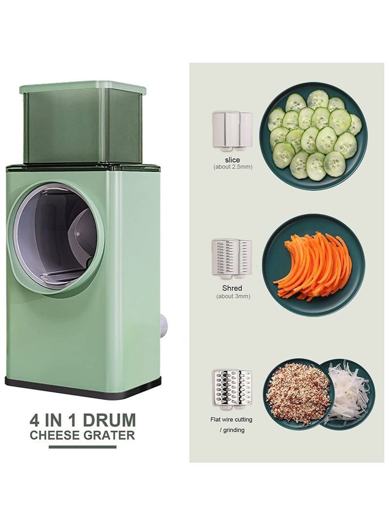 DubaiGallery Kitchen Artifact Multifunctional Vegetable Cutter Hand Stone Drum Vegetable Slicer Kitchen Tool Slicer Shredder Grater Fries  - Image 3