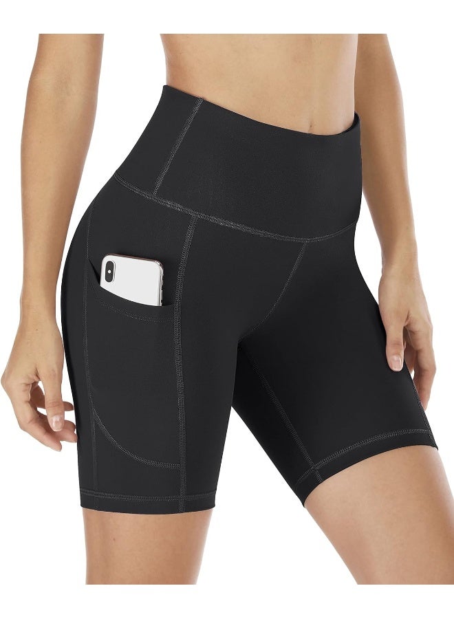 IUGA IUGA Cycling Shorts Women High Waisted Tummy Control Gym Shorts for Women with Pockets Workout Sport Yoga Running Shorts  - Image 1