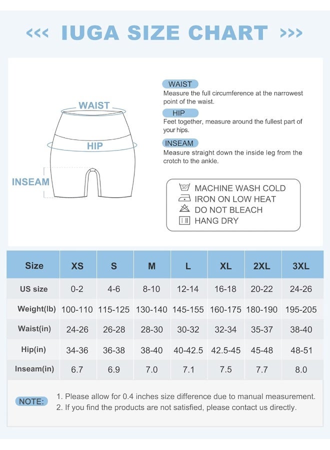 IUGA IUGA Cycling Shorts Women High Waisted Tummy Control Gym Shorts for Women with Pockets Workout Sport Yoga Running Shorts  - Image 5