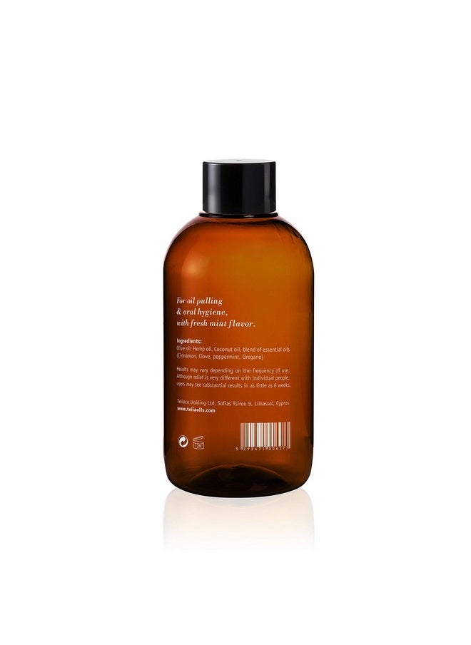 teliaoils - Coconut Pulling Oil (8.34 Fl Oz / 240 Ml) For Mouth, Gums, Tooth - Ayurvedic Dental Mouthwash For Oral Health, Detoxification, Bad Breath - Whitens Teeth & Freshens Breath - Mint Flavor - Image 1