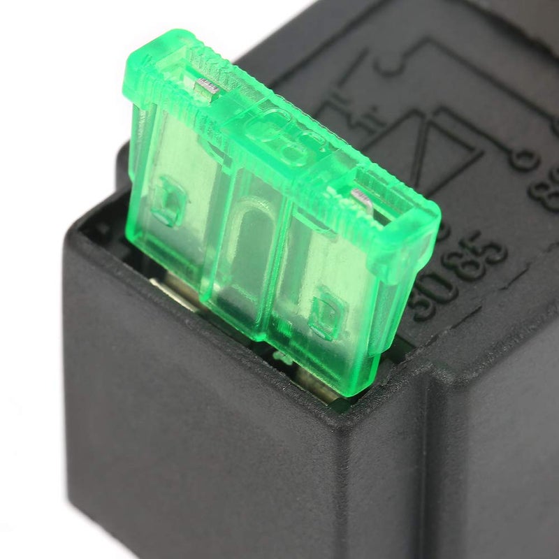 12V 30A DC 4 Pin Normally Open Car Relay with Fuse and Bracket Black - Image 4