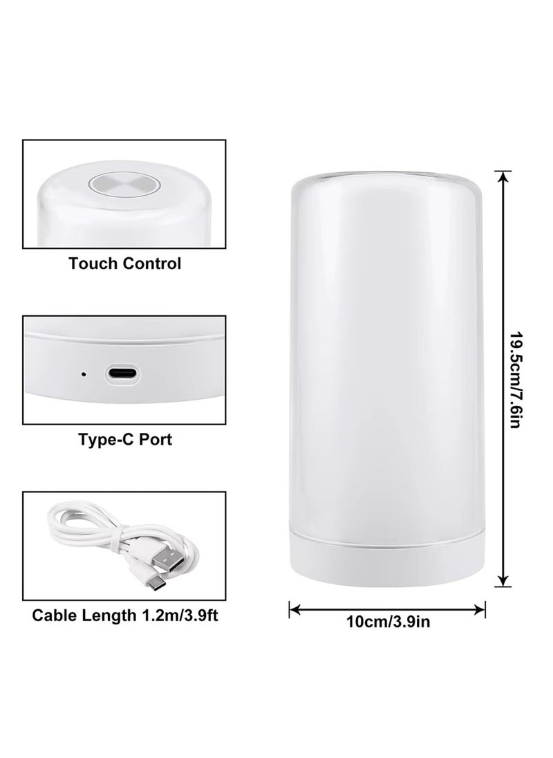 HMV MALL - HMV MALL Desk Lamps Relax Sleep Eye Stumble NonClouded Reading Adjustable Intensity NonClouded Night Table Light Coloring Rechargeable Dimmable Lamp with USB Charging Port - Image 1
