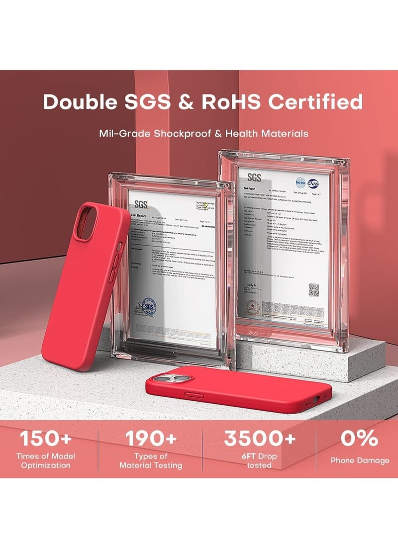 ELTRAZONE 5 in 1 Designed for iPhone 14 Plus Case, with 2 Pack Screen Protector + 2 Pack Camera Lens Protector, Liquid Silicone Ultra Slim Shockproof Protective Phone Case 6.7 - Image 4