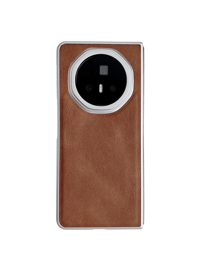 The Bros Phone Case For Honor Magic V3 Metallic Paint Skin Feel Leather Phone Phone Case - Image 1