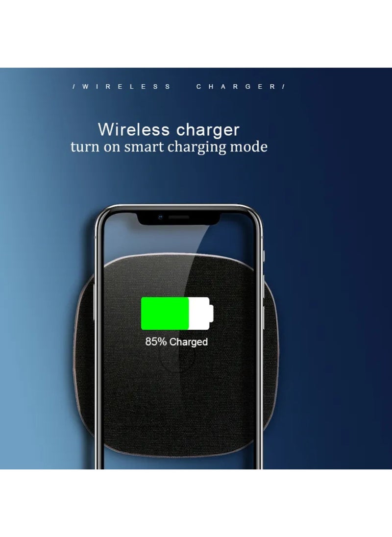 KyraTech - Portable 15W Wireless Charger, Fast Charging Pad for Qi-Enabled Phones, Compact and Sleek Design - Image 1