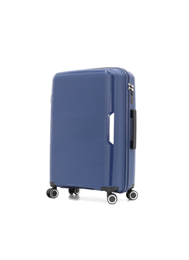 GIORDANO - Hardshell Luggage Double Spinner Trolley Bag 3 Pieces Set,Navy (S-20",M-24",L-28") - Image 1