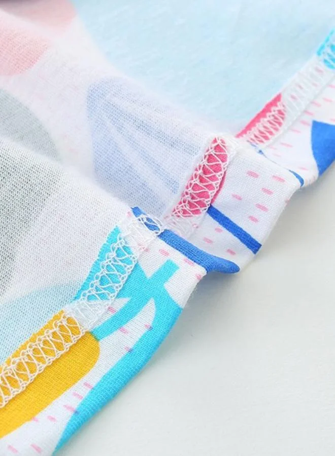 يونيكي Multicolour A-Line Crew Neck Printed Dress