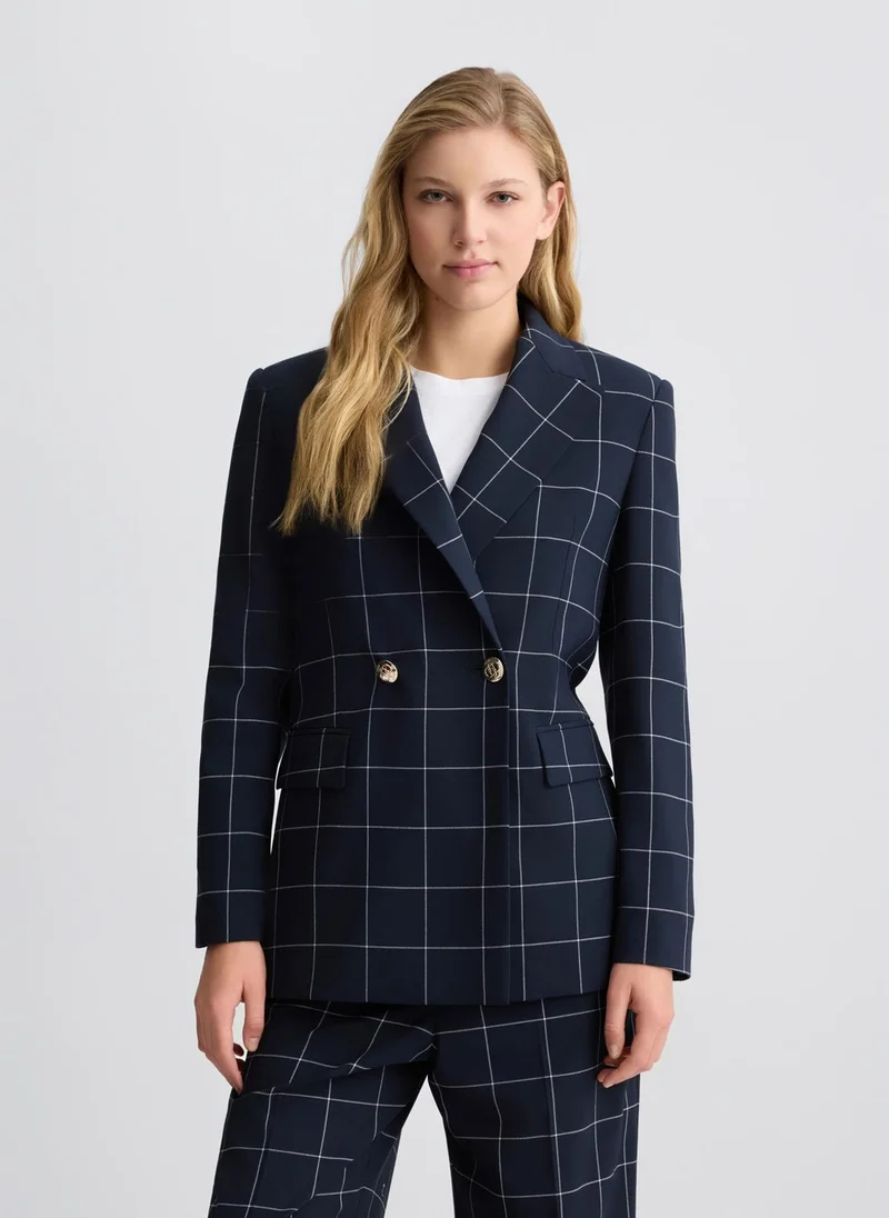 Liu Jo Double-breasted check blazer