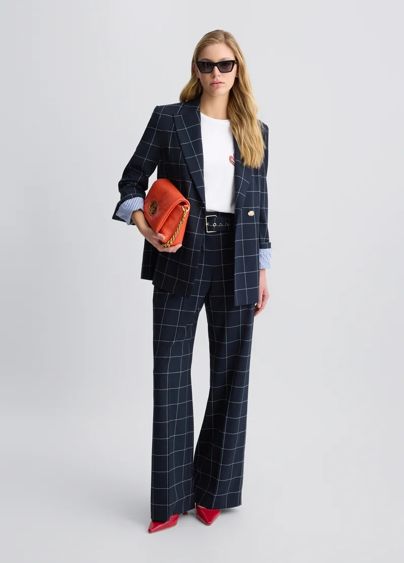 Liu Jo Double-breasted check blazer