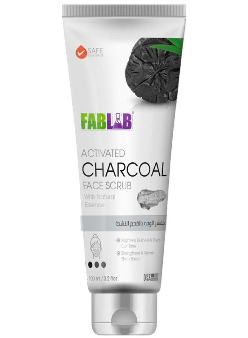 FabLab Activated Charcoal Face Scrub With Natural Essence 100 ml