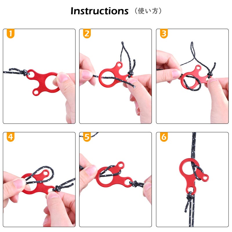 تراي وندر منظم حبل شد الخيمة Triwonder، حلقة شد حبل باراكورد، مصنوع من سبائك الألومنيوم، مناسب للتخييم والمشي لمسافات طويلة (أزرق (شكل حلزوني) - عبوة من 12 قطعة) - Image 3