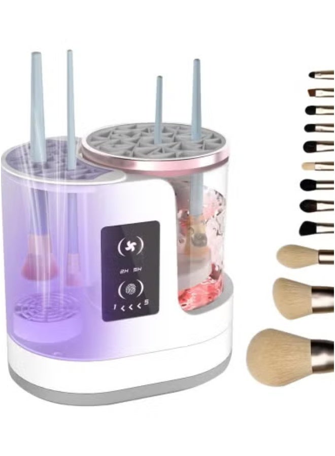 JAJEEK Electric Makeup Brush Cleaner Machine – 3-in-1 Automatic Makeup Brush Cleaner & Dryer – Fast Deep Cleaning with Adjustable 2H & 5H Timer – Upgraded Air-Drying Technology – Suitable for All Brush Sizes – Deep Clean, Dry & Sanitize for Flawless Makeup Results - Image 1
