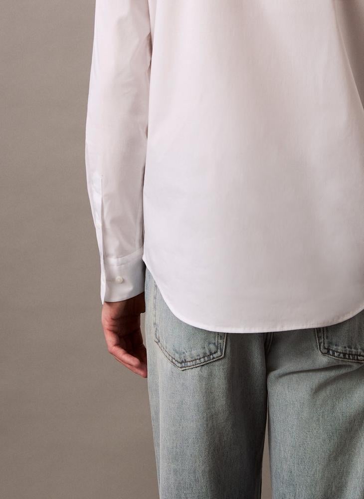 CALVIN KLEIN Slim Stretch Cotton Shirt - Image 4