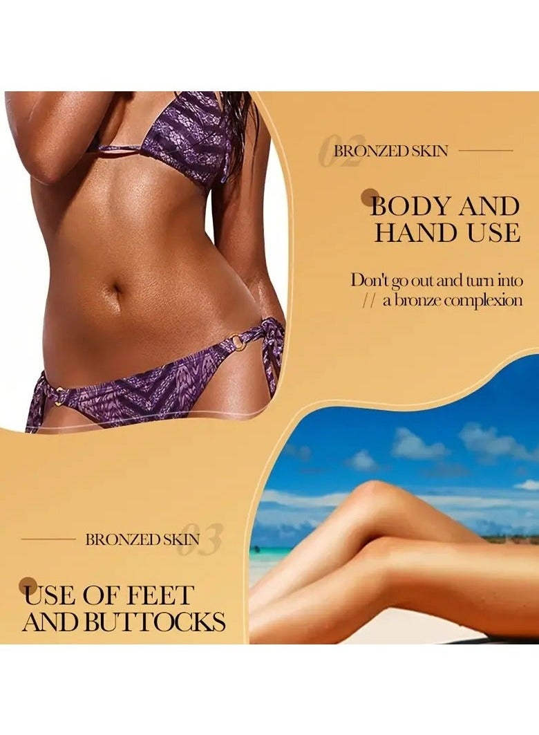SADOER 50g Luxury Antique Bronze Black Cream Self Tanning Lotion - Natural-Looking, Sunless, Moisturizing, and Easy to Apply for Fair to Medium Skin Tone - Suitable for Body and Facial, Paraben-Free, Cruelty-Free, and Vegan-Friendly - Image 5
