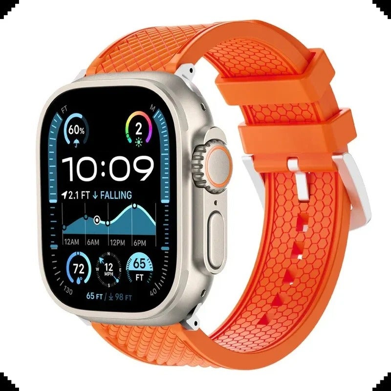 Universal FKM Rubber Watch Band Quick Release 18mm 19mm 20mm 21mm 22mm 24mm Watch Strap Replacement Compatible with Apple Suunto & Other Sport Watches - Image 1