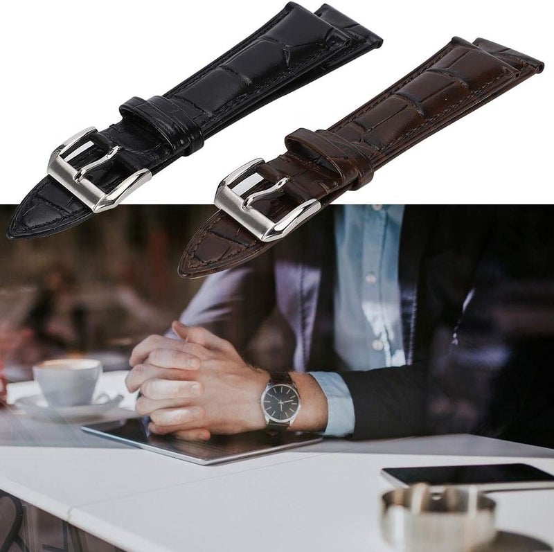 كلاراكو حزام ساعة، حزام ساعة عالمي رفيع للغاية من الجلد للجنسين مزود بإبزيم دبوس، حزام ساعة بديل - Image 4