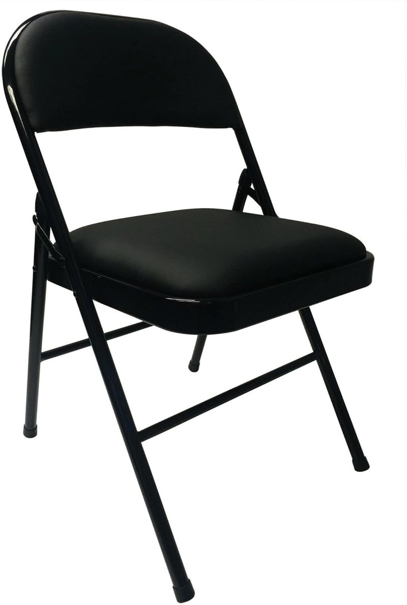 Realspace Vinyl Padded Folding Chair 2934H x 1812W x 1958D Black - Image 1