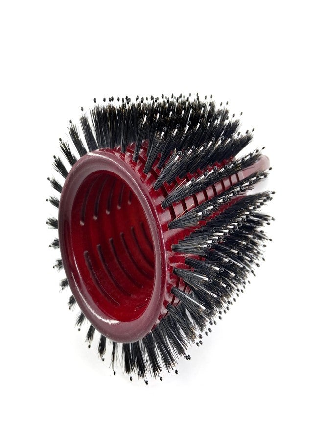 Phillips Brush Monster Vent 1 Poly-Tipped Professional Hair Brush (4.5” Diameter Barrel) - Vented Hairbrush with Nylon Reinforced Boar Hair Bristles, Beech Wood Handle with Rubber Grip - Image 2