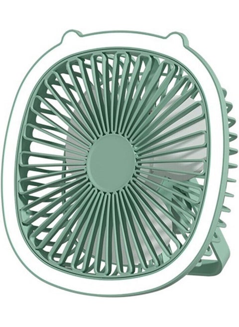 Multicolor Portable Rechargeable Desktop  Fan With Led Light