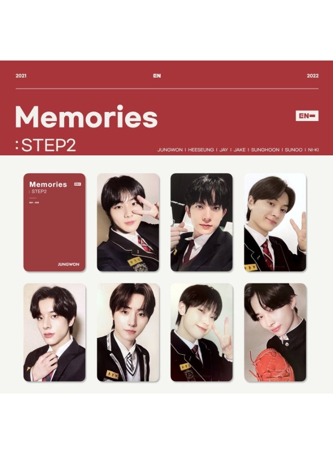 NIBEMINENT 7 قطع بطاقات لومي كيبوب ENHYPEN 2021-2022 هدايا لمجموعة المعجبين - Image 1