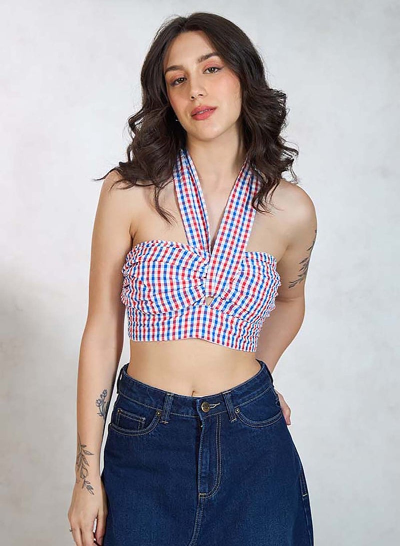 Virgio VIRGIO 100% Cotton Bustier Halter Crop Top  - Image 1