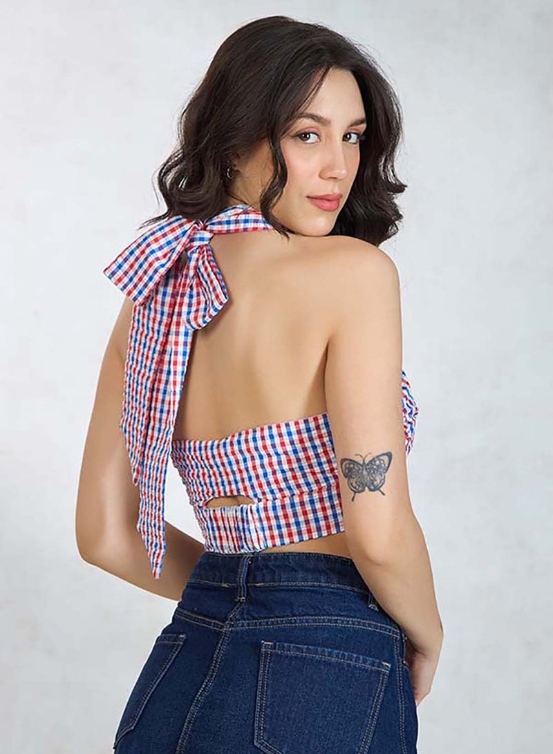 Virgio VIRGIO 100% Cotton Bustier Halter Crop Top  - Image 4