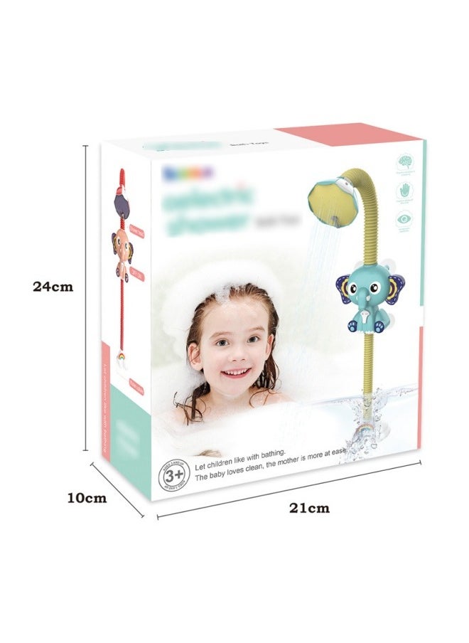 MIXDE - Elephant Bath Toy, Baby Bath Shower Head with Gentle Shower Pressure, Children's Shower Electric Water Sprayer, Angle Adjustment Sprinkler, Punch-free Design, Fun Bathtub Toy, for Babies Aged 3+ in Tub or Sink, BPA Free - Image 1