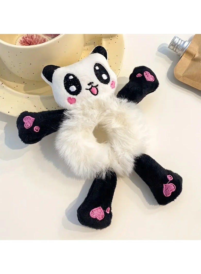 Goolsky Adorable Cartoon Plush Hair Tie for Girls - Perfect for Face Washing & Styling, All-Season Comfort, Hair Clip, Hair Tie - Image 1