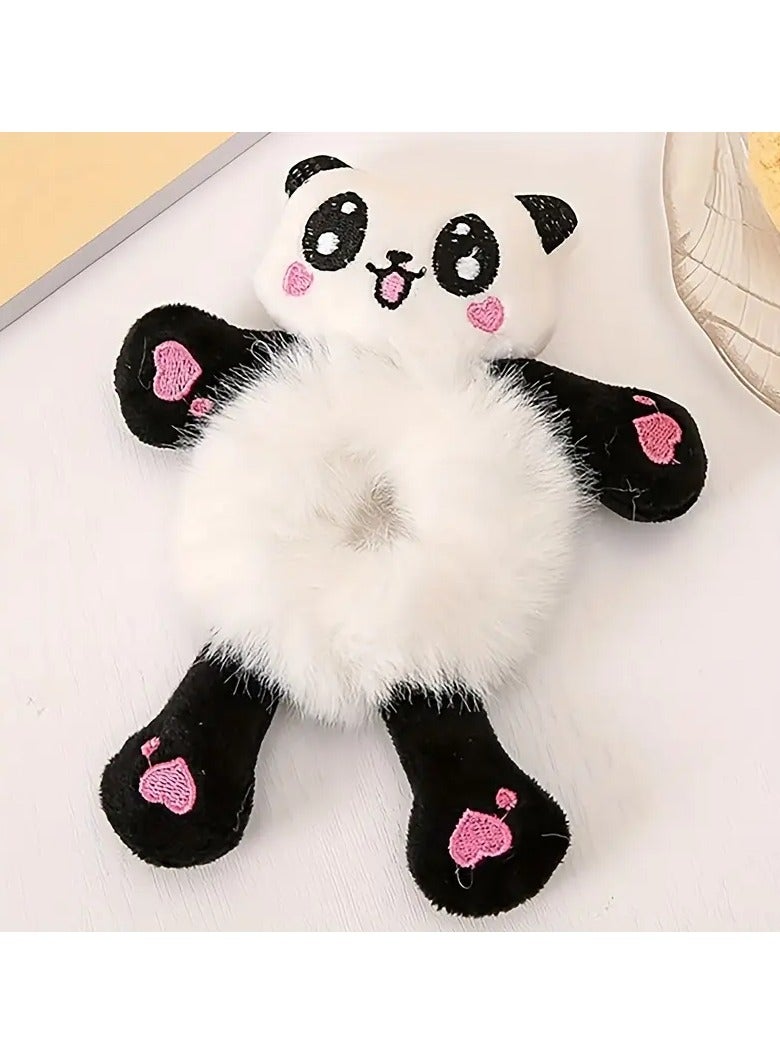 Goolsky Adorable Cartoon Plush Hair Tie for Girls - Perfect for Face Washing & Styling, All-Season Comfort, Hair Clip, Hair Tie - Image 2