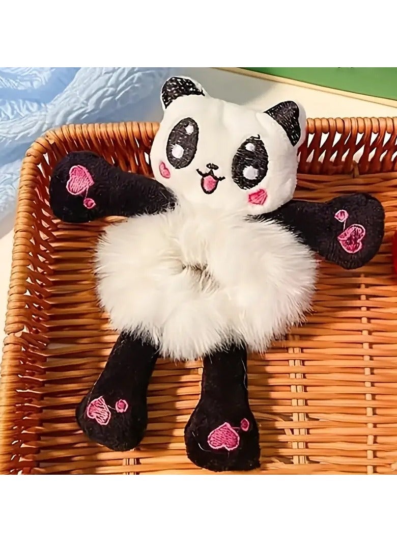Goolsky Adorable Cartoon Plush Hair Tie for Girls - Perfect for Face Washing & Styling, All-Season Comfort, Hair Clip, Hair Tie - Image 4